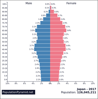 日本の人口ピラミッド