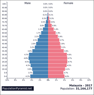 マレーシアの人口ピラミッド